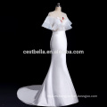 V-cuello Guangzhou vestido de novia exótica de la boda vestido de raso